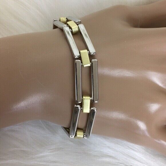 Jewelmint Bracelet Easy Elegance Two Tone Gold Silver Classic Minimalist Luxury - Picture 3 of 8